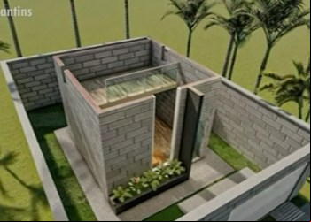 Concreto criado a partir do lixo vai ser usado para construir casa de leitura numa escola em Araguaína