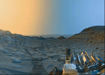 Robô Curiosity presenteia-nos com uma imagem de 'cartão postal' diretamente de Marte