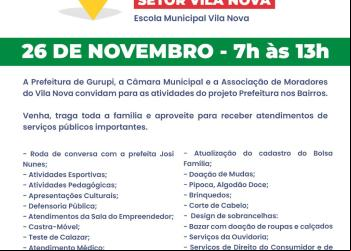 Projeto Prefeitura nos Bairros leva Ações e Serviços à Comunidade do Vila Nova em Gurupi