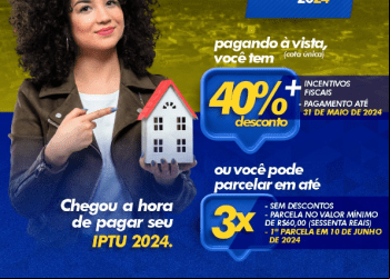 IPTU/2024 em Colinas do Tocantins: Descontos imperdíveis para pagamento em dia!