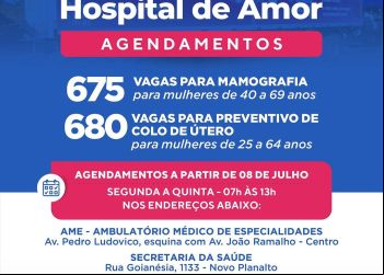 Agendamento de Mamografias e Papanicolau em Colinas do Tocantins